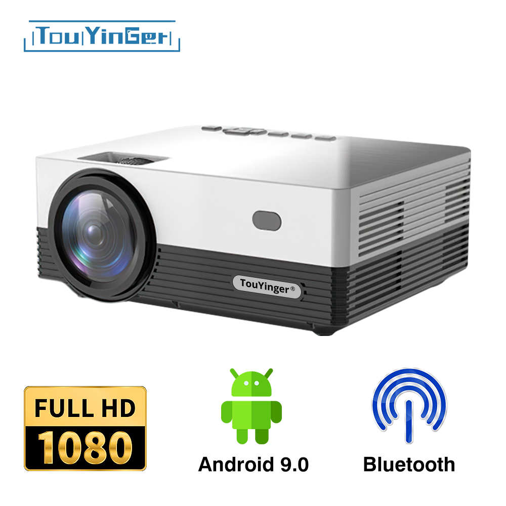 Touyinger-Q7w 미니 프로젝터, 풀 HD Q7 안드로이드 무선 Airplay Wifi 4K 홈 시네마 1080P 휴대용 프로젝터 LED 비디오 TV